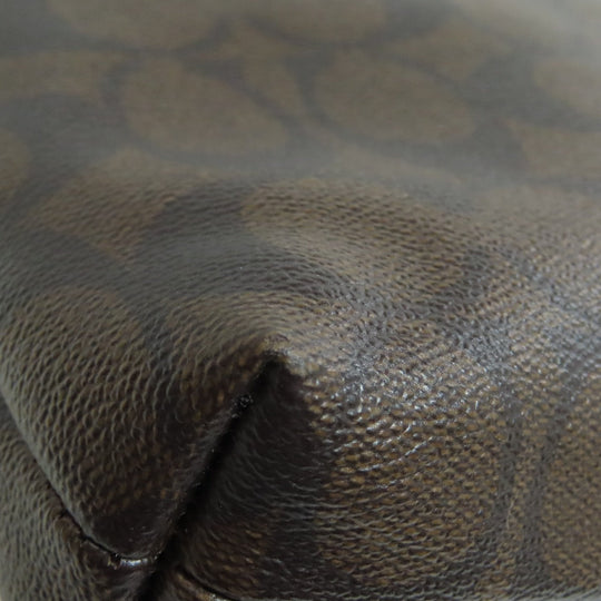 COACH Shoulder Bag F58297 PVC Brown Signature