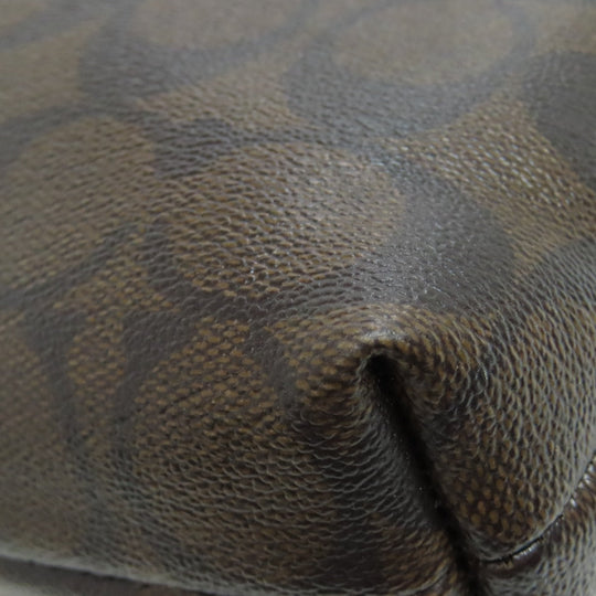 COACH Shoulder Bag F58297 PVC Brown Signature