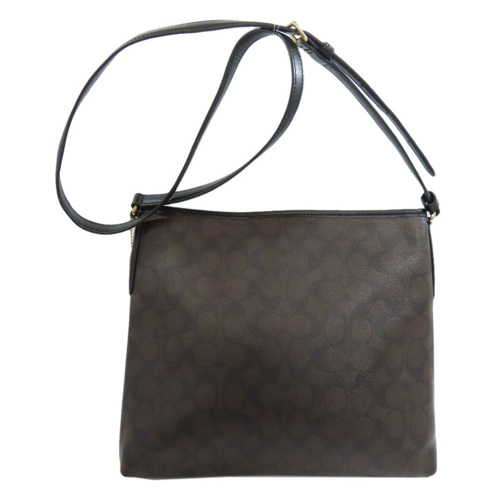 COACH Shoulder Bag F58297 PVC Brown Signature