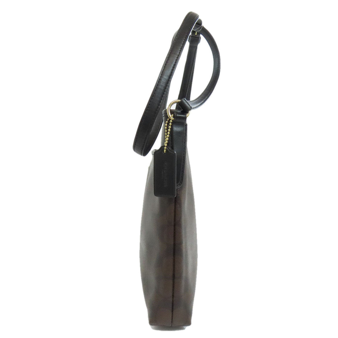 COACH Shoulder Bag F58297 PVC Brown Signature