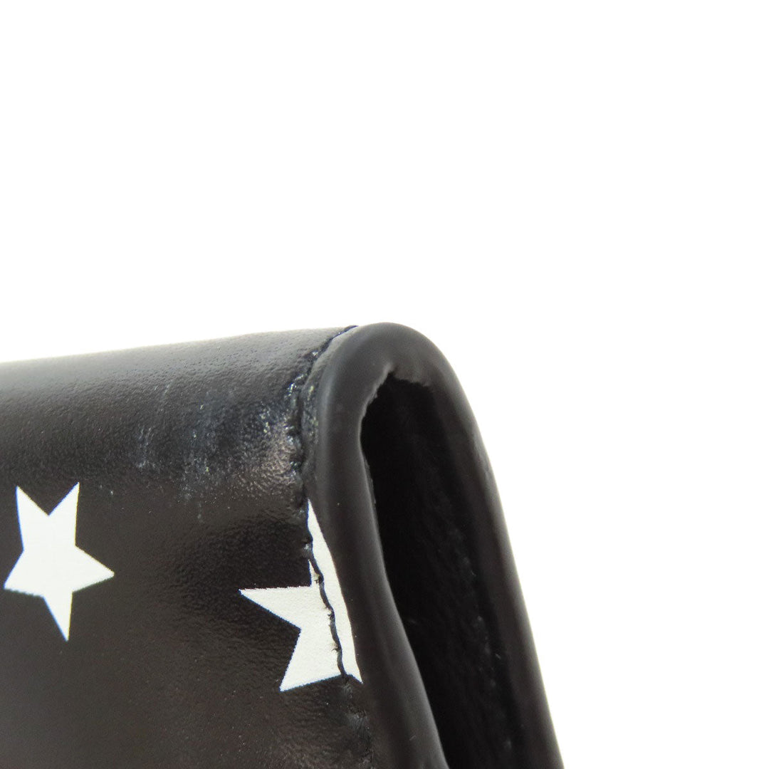 BALENCIAGA Long Wallet Purse 499207 Calfskin black Star motif Women Used Authentic