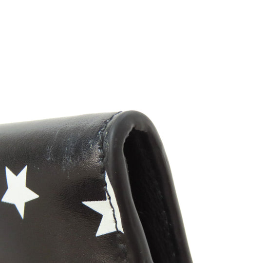 BALENCIAGA Long Wallet Purse 499207 Calfskin black Star motif Women Used Authentic
