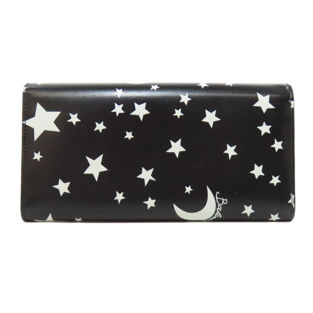 BALENCIAGA Long Wallet Purse 499207 Calfskin black Star motif Women Used Authentic