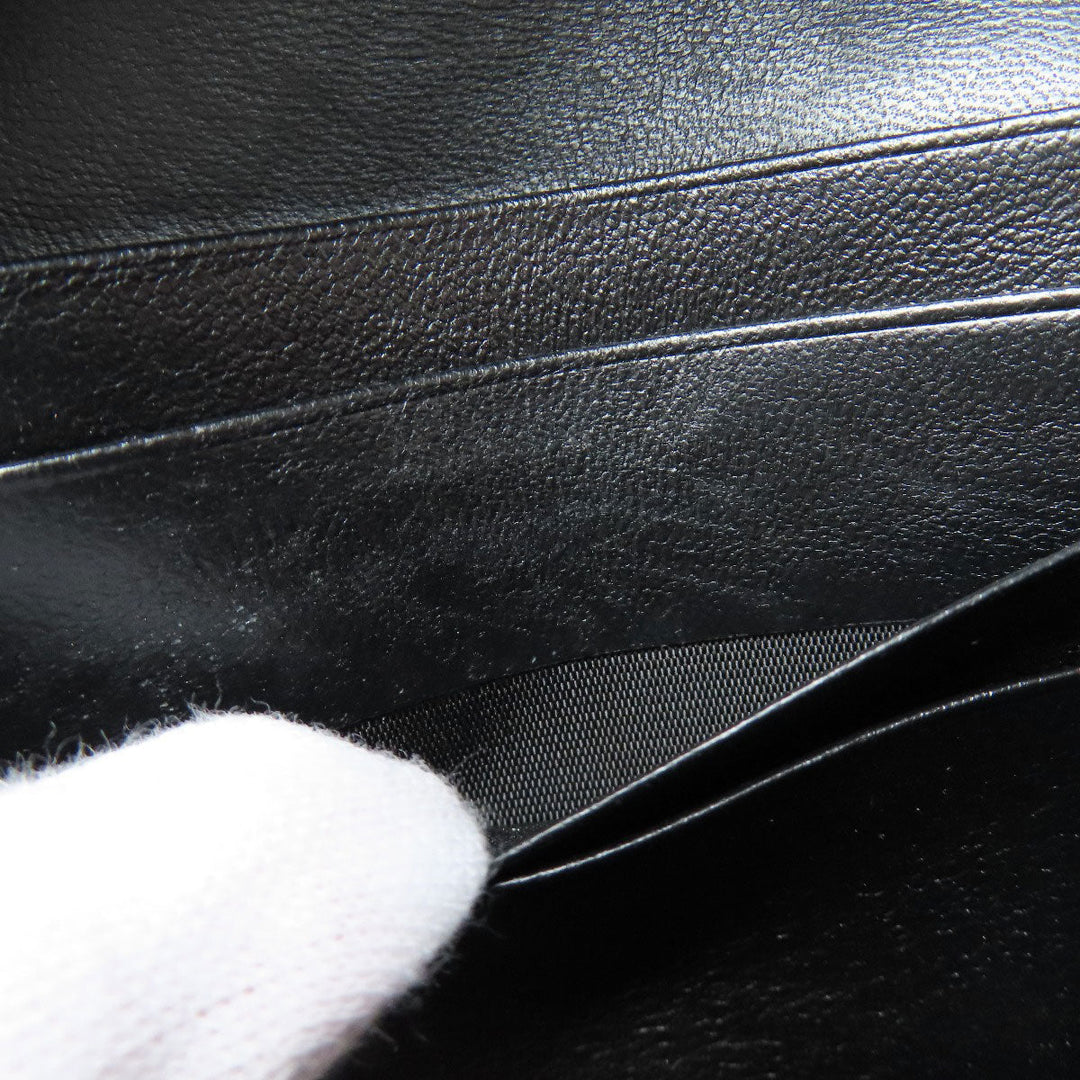 BALENCIAGA Long Wallet Purse 499207 Calfskin black Star motif Women Used Authentic