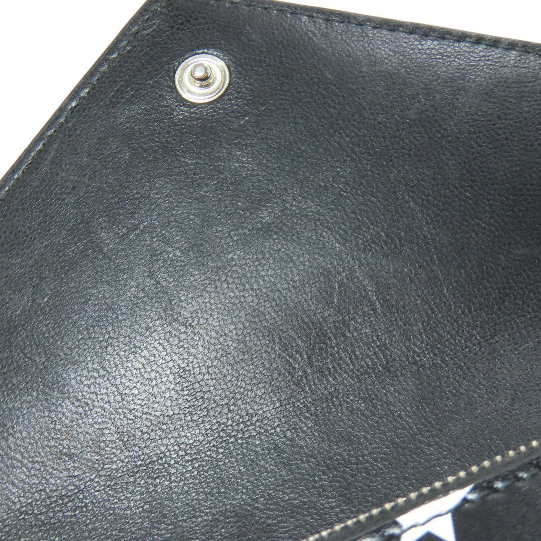 BALENCIAGA Long Wallet Purse 499207 Calfskin black Star motif Women Used Authentic