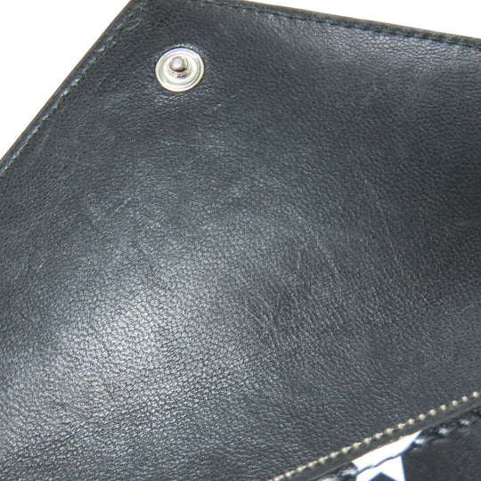 BALENCIAGA Long Wallet Purse 499207 Calfskin black Star motif Women Used Authentic