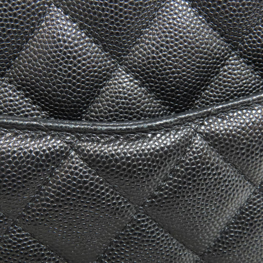 CHANEL Handbag Grained Calfskin Skin black ChainShoulder Matelasse Gold Metal Women Used Authentic