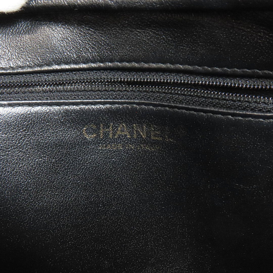 CHANEL Handbag Grained Calfskin Skin black ChainShoulder Matelasse Gold Metal Women Used Authentic