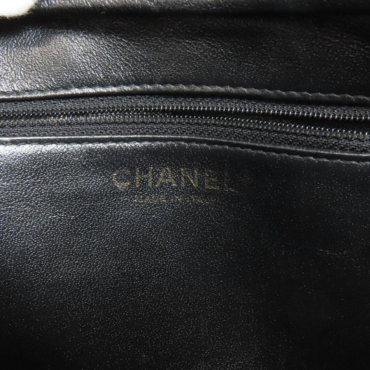 CHANEL Handbag Grained Calfskin Skin black ChainShoulder Matelasse Gold Metal Women Used Authentic