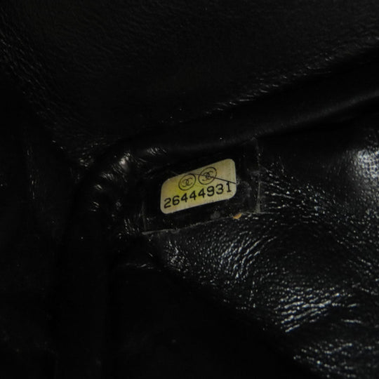 CHANEL Handbag Grained Calfskin Skin black ChainShoulder Matelasse Gold Metal Women Used Authentic