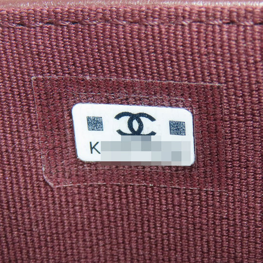 CHANEL Bifold Wallet Grained Calfskin Skin black Matelasse Gold Metal