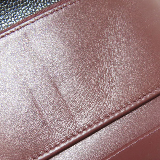 CHANEL Bifold Wallet Grained Calfskin Skin black Matelasse Gold Metal