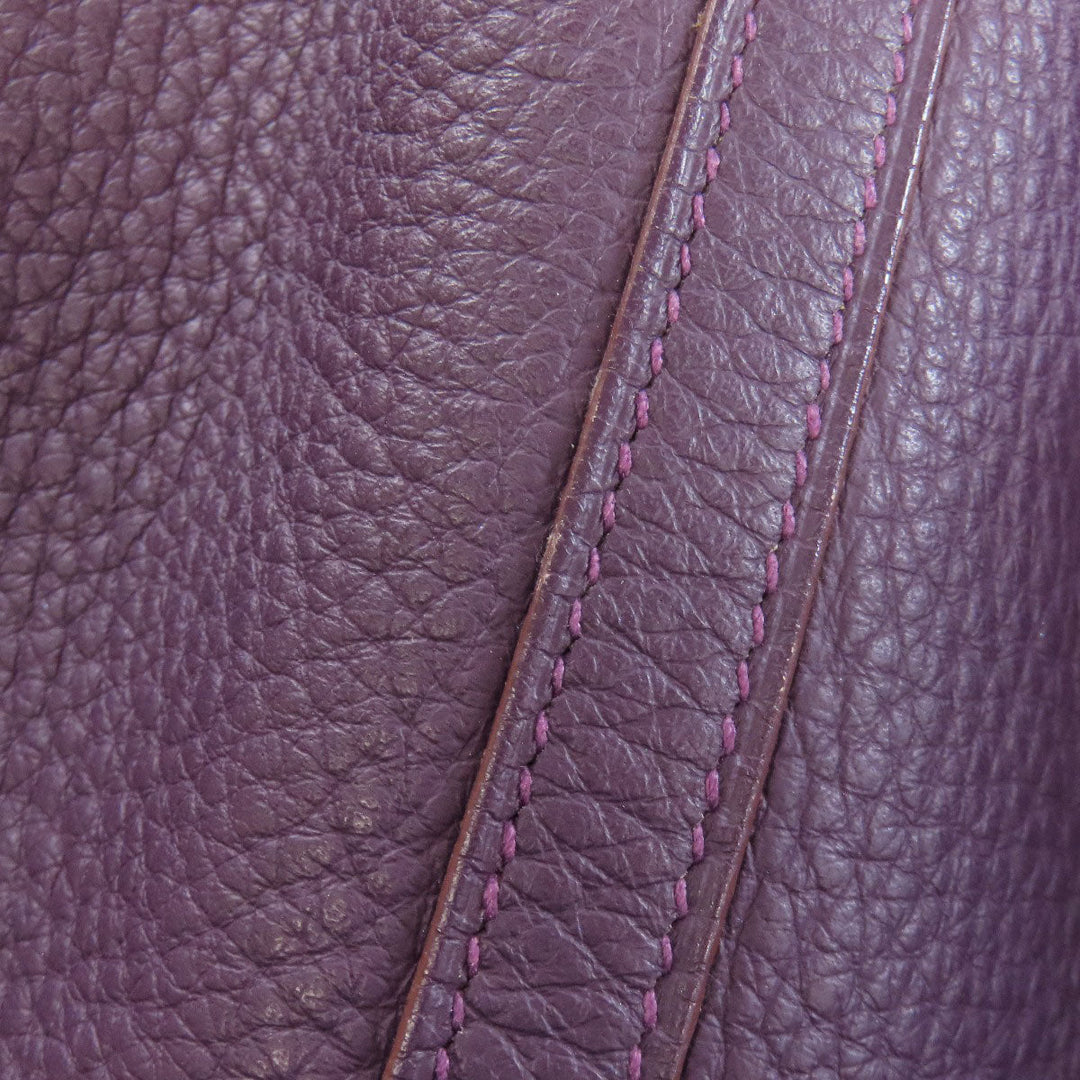 HERMES Handbag Taurillon Clemence purple Picotin Lock MM SilverMetal