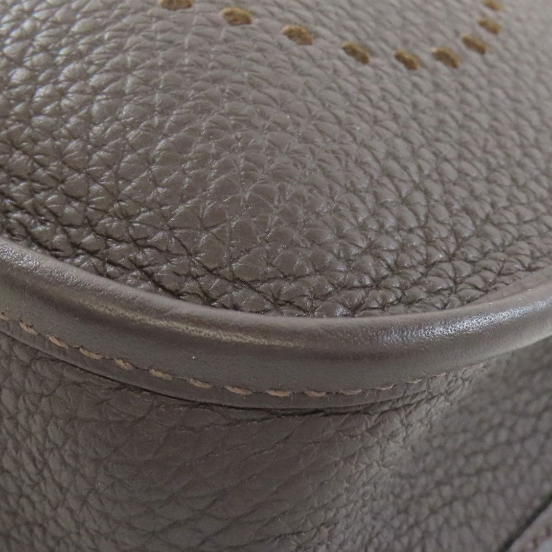 HERMES Shoulder Bag Taurillon Clemence Brown Evelyn TPM SilverMetal Women Used Authentic