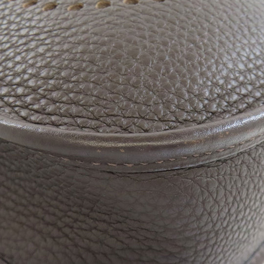 HERMES Shoulder Bag Taurillon Clemence Brown Evelyn TPM SilverMetal Women Used Authentic