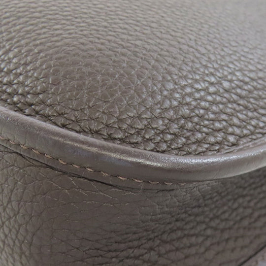 HERMES Shoulder Bag Taurillon Clemence Brown Evelyn TPM SilverMetal Women Used Authentic