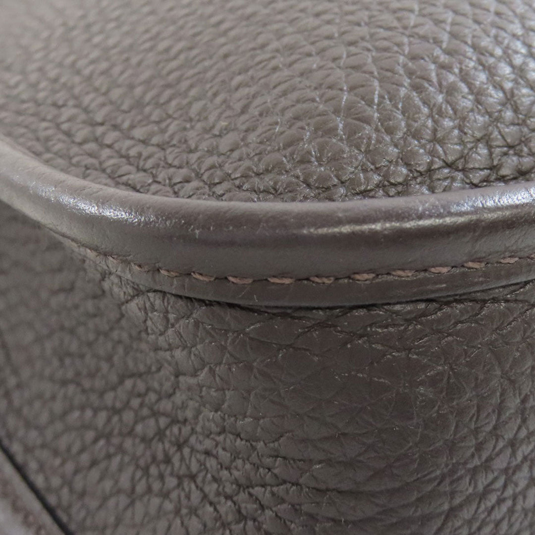 HERMES Shoulder Bag Taurillon Clemence Brown Evelyn TPM SilverMetal Women Used Authentic