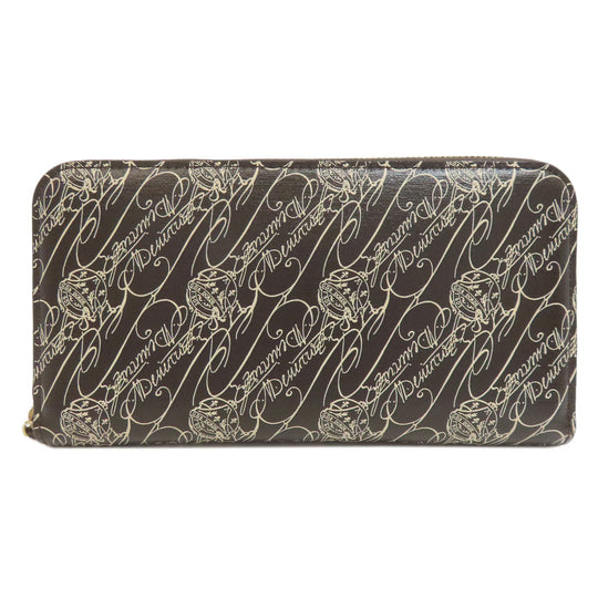 Berluti Long Wallet Purse PVC Brown calligraphy mens Used Authentic