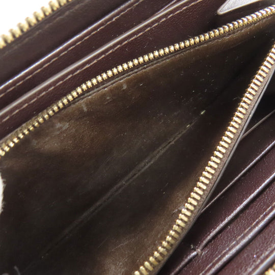 Berluti Long Wallet Purse PVC Brown calligraphy mens Used Authentic