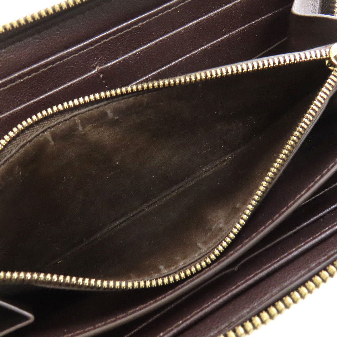 Berluti Long Wallet Purse PVC Brown calligraphy mens Used Authentic