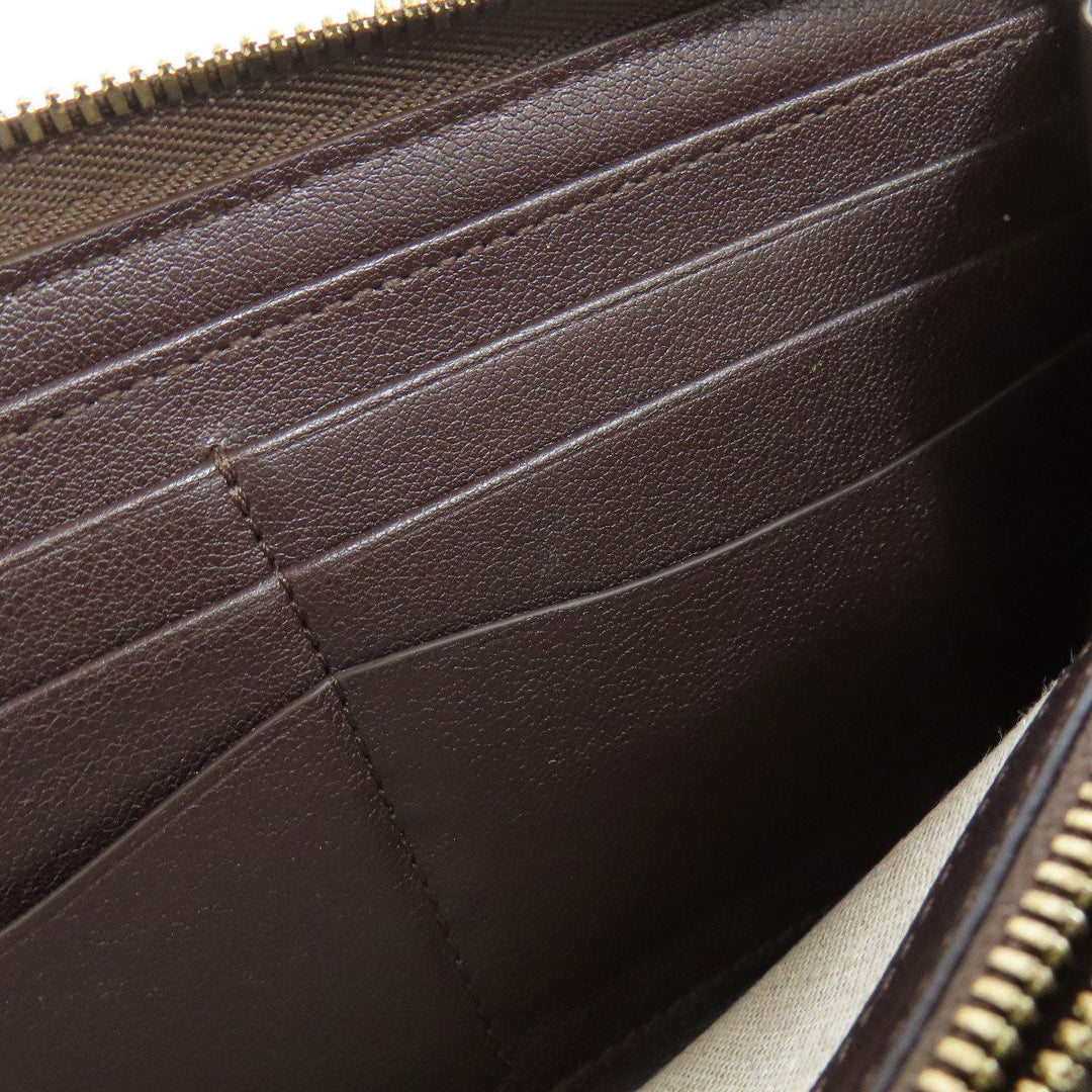 Berluti Long Wallet Purse PVC Brown calligraphy mens Used Authentic