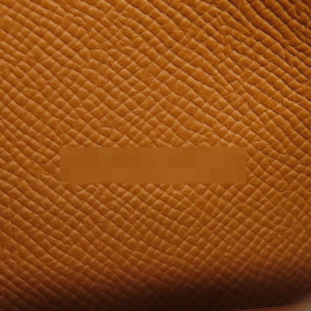 HERMES Long Wallet Purse Epsom white Bearn Soufflet Verso SilverMetal Women Used Authentic