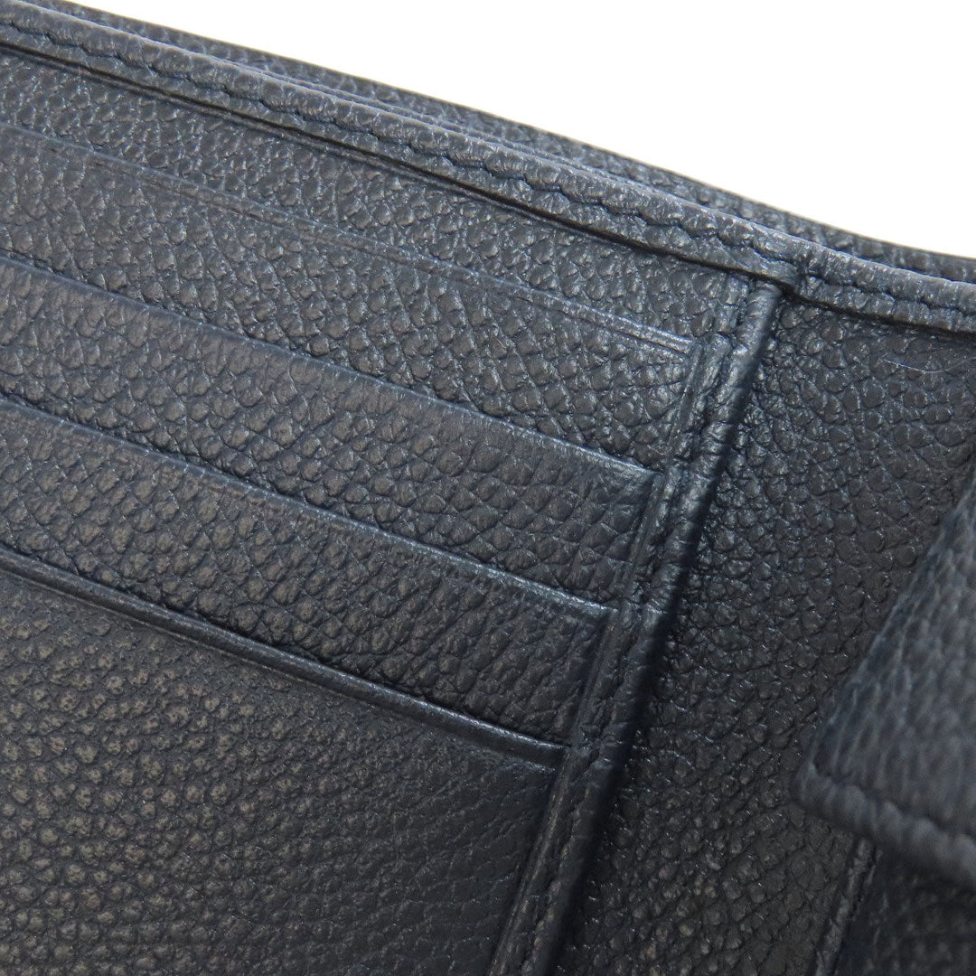 PRADA Bifold Wallet 2MO738 Calfskin black logoMetal mens Used Authentic