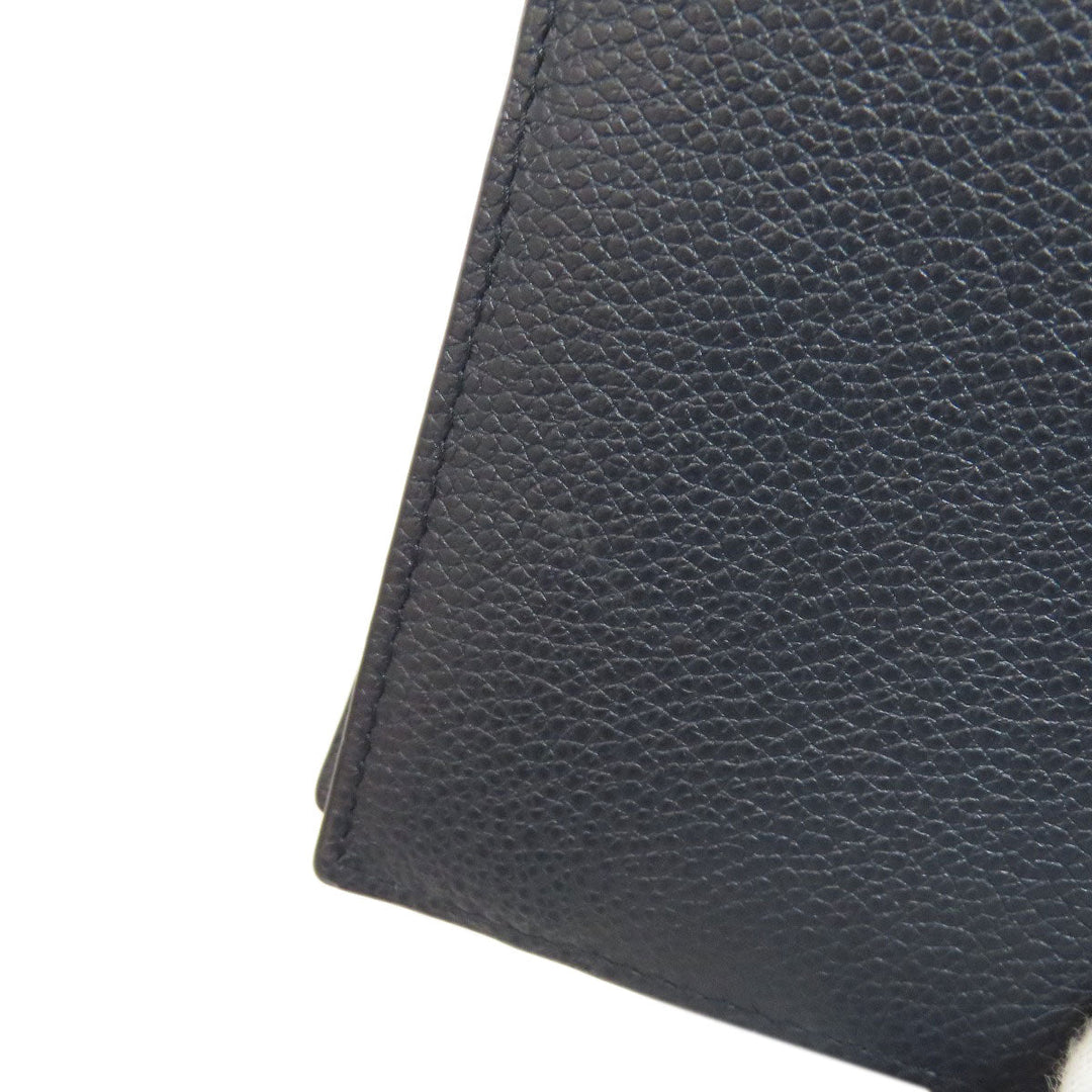 PRADA Bifold Wallet 2MO738 Calfskin black logoMetal mens Used Authentic