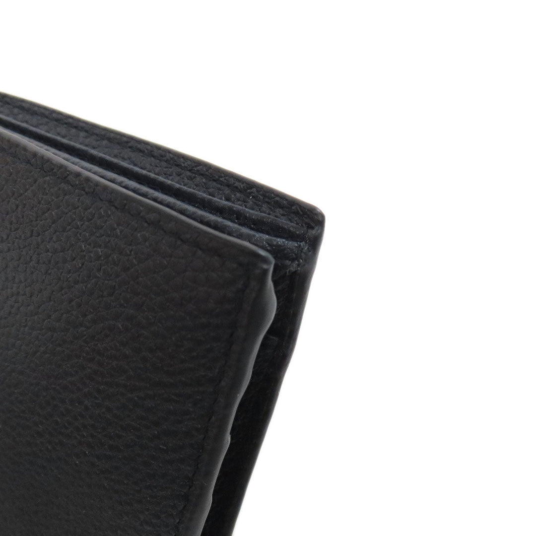 PRADA Bifold Wallet 2MO738 Calfskin black logoMetal mens Used Authentic
