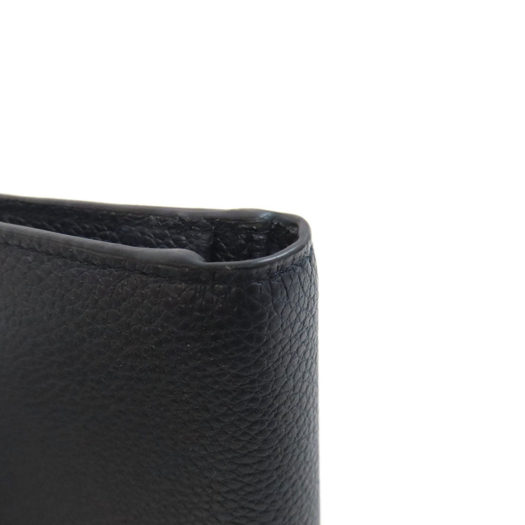 PRADA Bifold Wallet 2MO738 Calfskin black logoMetal mens Used Authentic