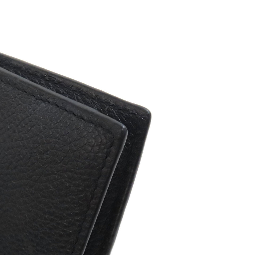 PRADA Bifold Wallet 2MO738 Calfskin black logoMetal mens Used Authentic