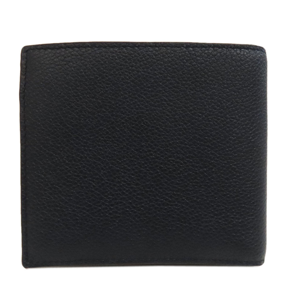 PRADA Bifold Wallet 2MO738 Calfskin black logoMetal mens Used Authentic