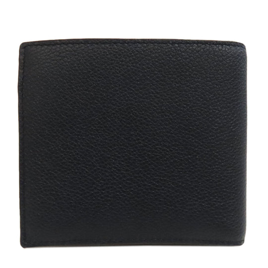 PRADA Bifold Wallet 2MO738 Calfskin black logoMetal mens Used Authentic