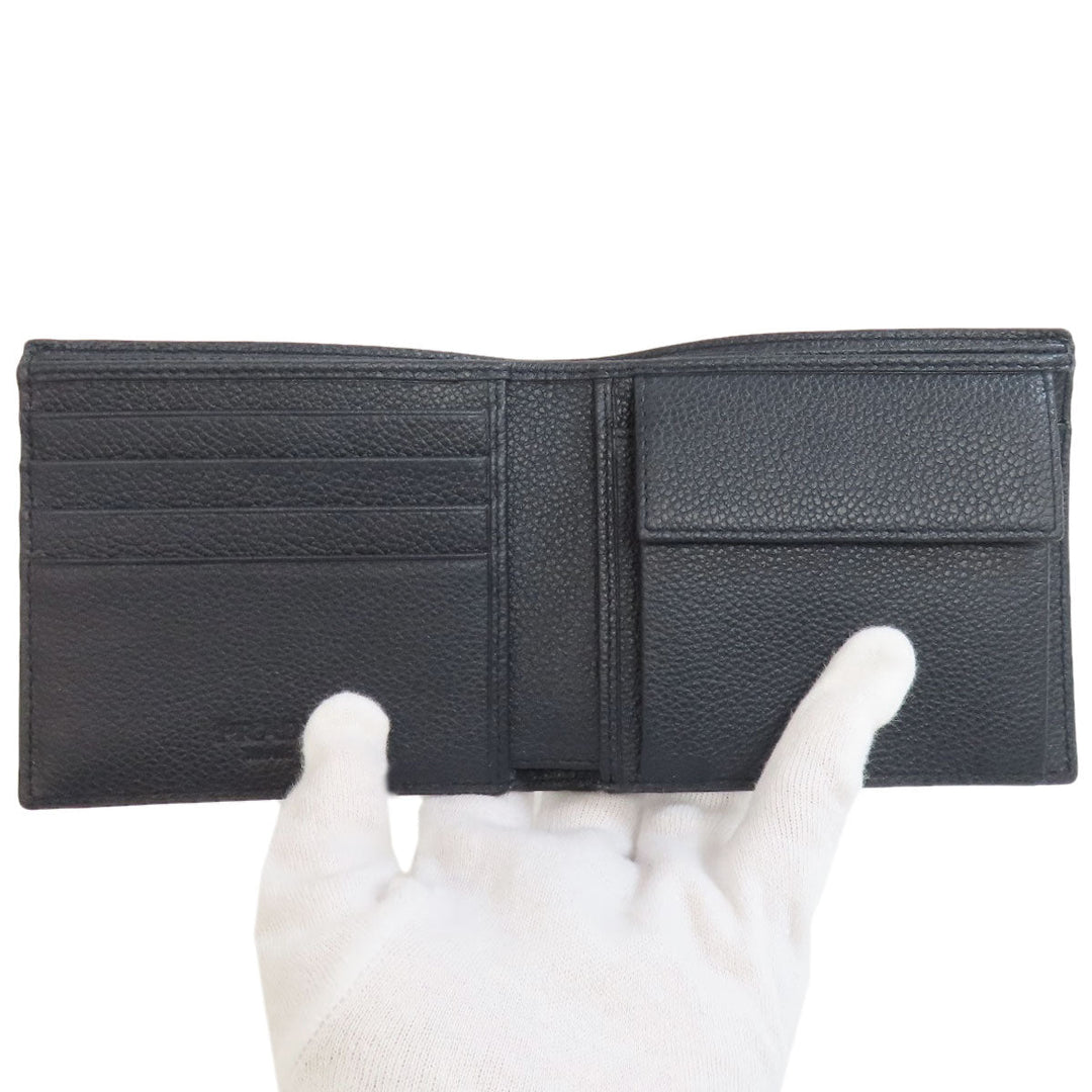 PRADA Bifold Wallet 2MO738 Calfskin black logoMetal mens Used Authentic