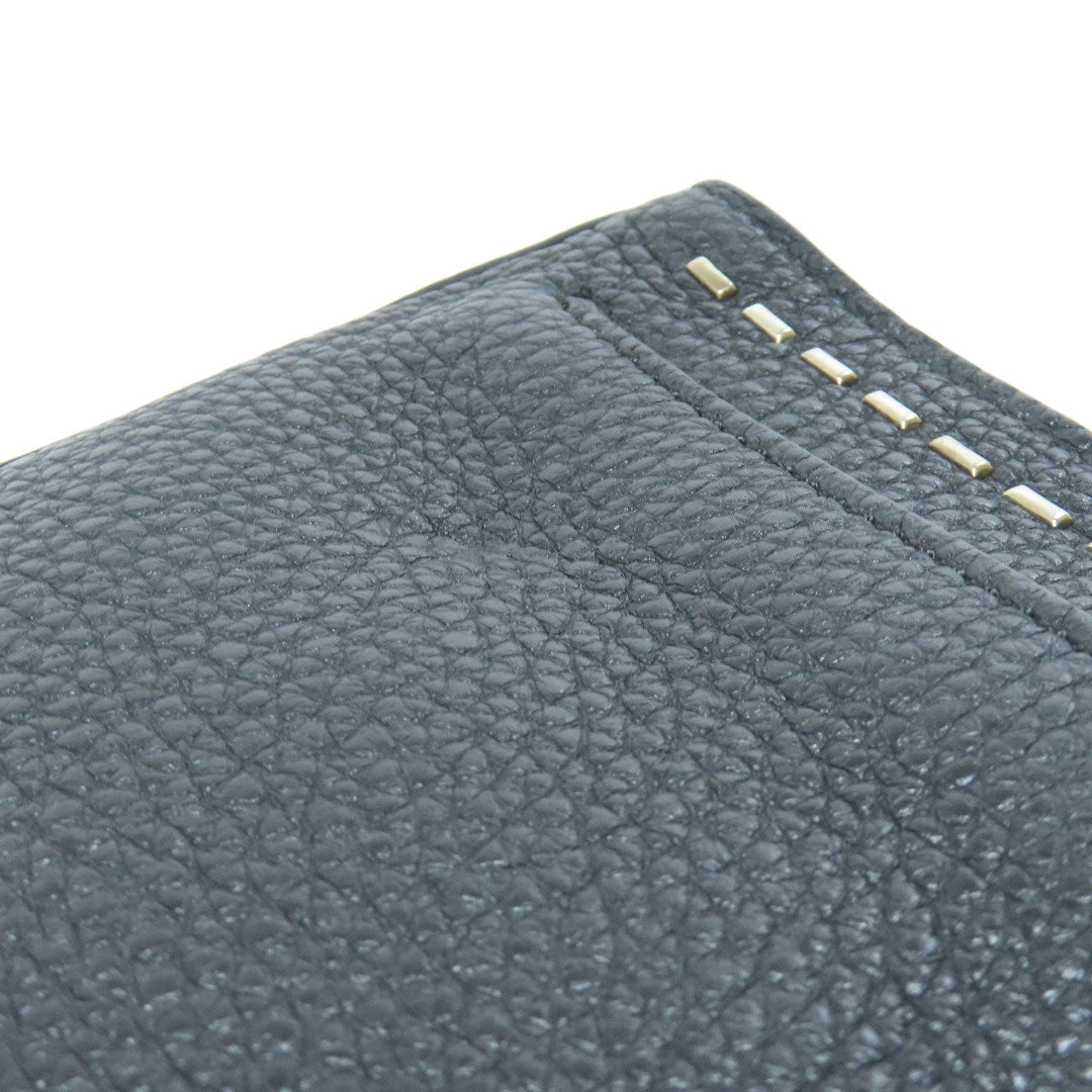 FENDI Shoulder Bag Calfskin black Selleria Messenger