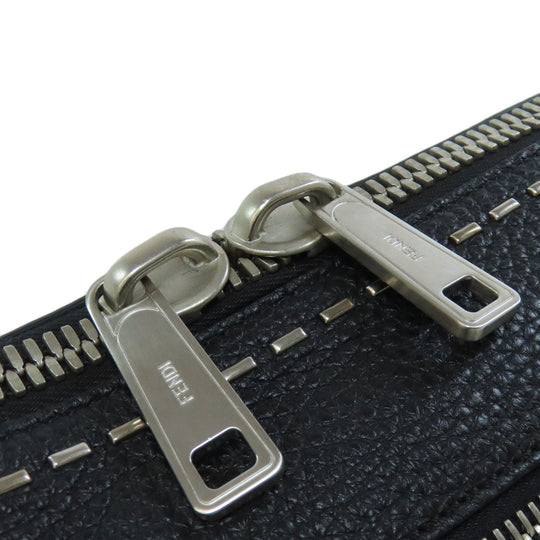 FENDI Shoulder Bag Calfskin black Selleria Messenger