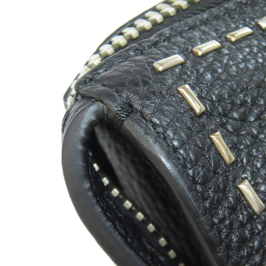 FENDI Shoulder Bag Calfskin black Selleria Messenger