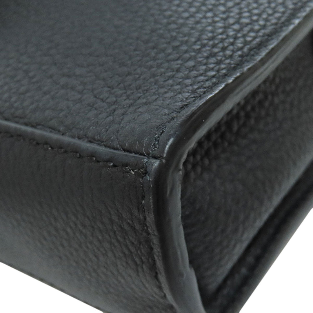 FENDI Shoulder Bag Calfskin black Selleria Messenger