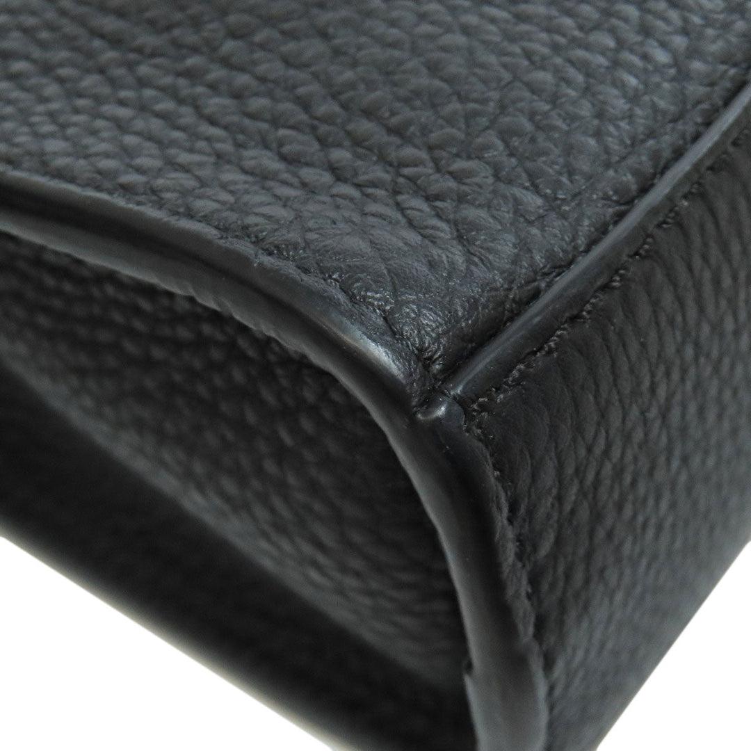 FENDI Shoulder Bag Calfskin black Selleria Messenger