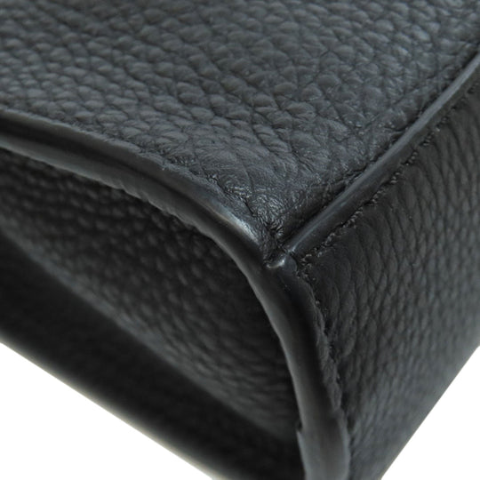 FENDI Shoulder Bag Calfskin black Selleria Messenger