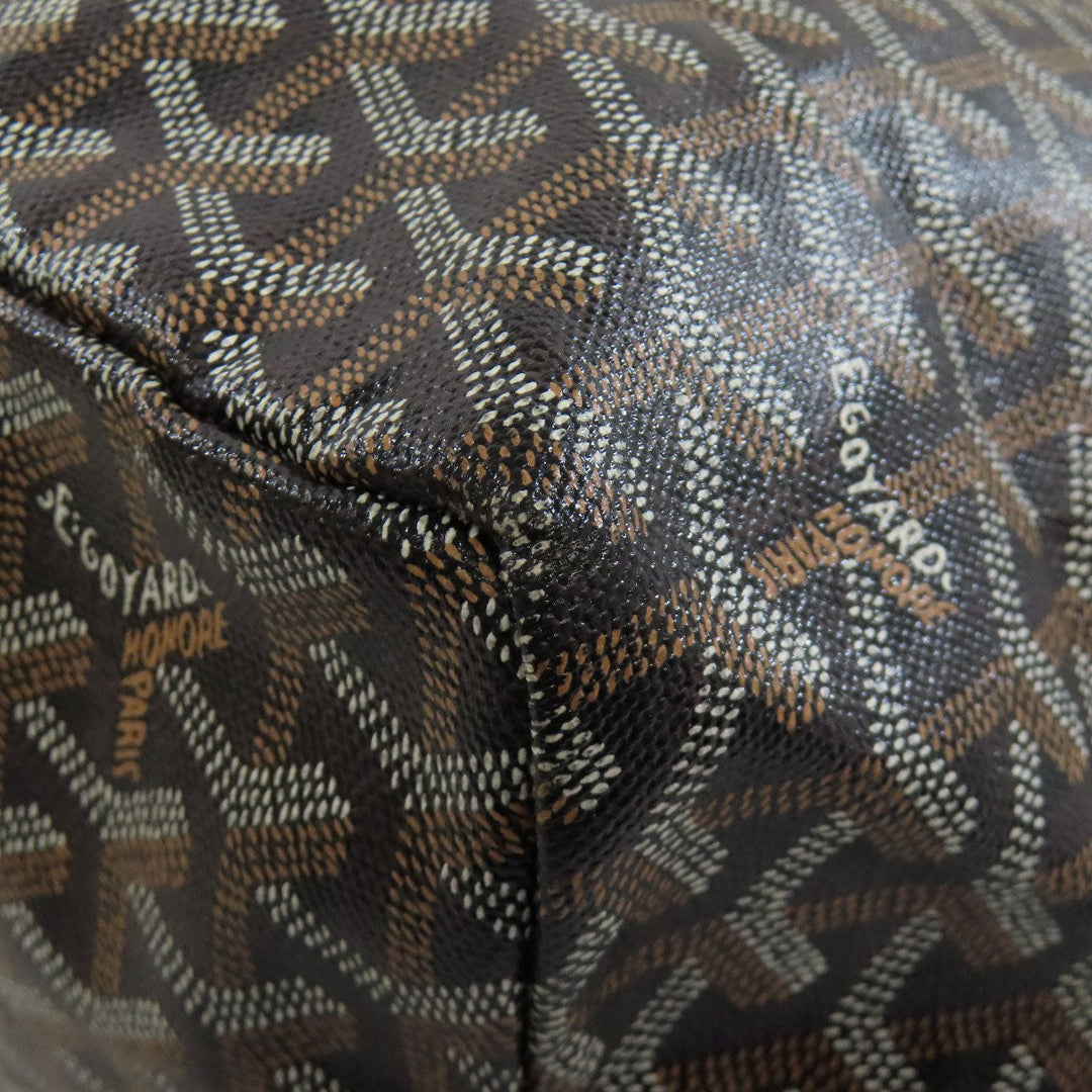 GOYARD Tote Bag Coated canvas black Saint Louis PM