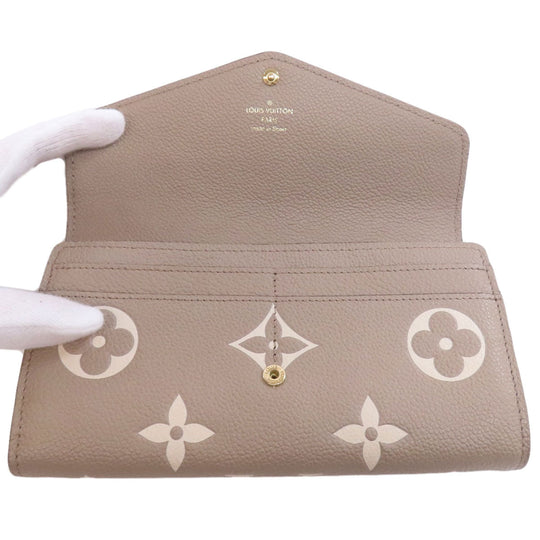 LOUIS VUITTON Long Wallet Purse M81049 Ann Platt beige Portefeuille・Sarah NM