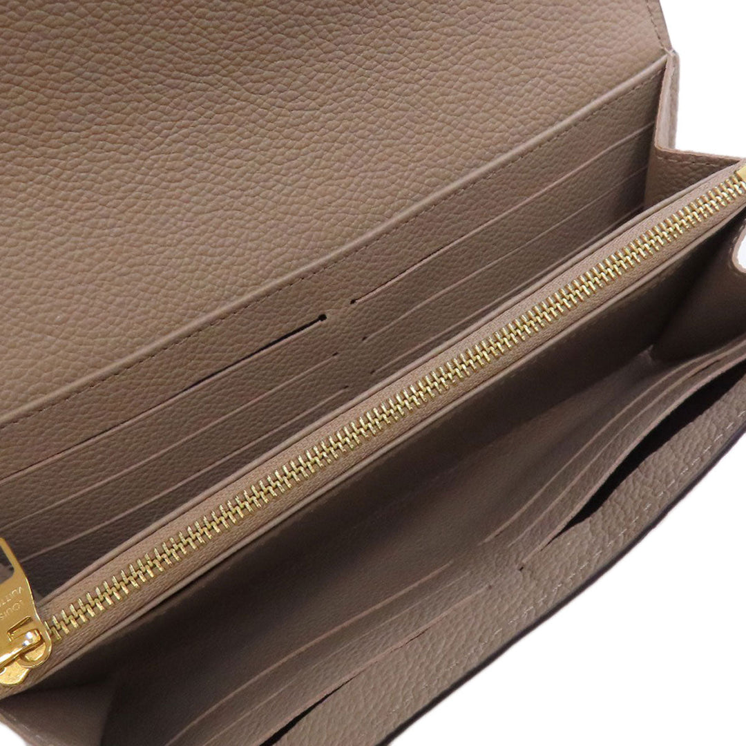 LOUIS VUITTON Long Wallet Purse M81049 Ann Platt beige Portefeuille・Sarah NM