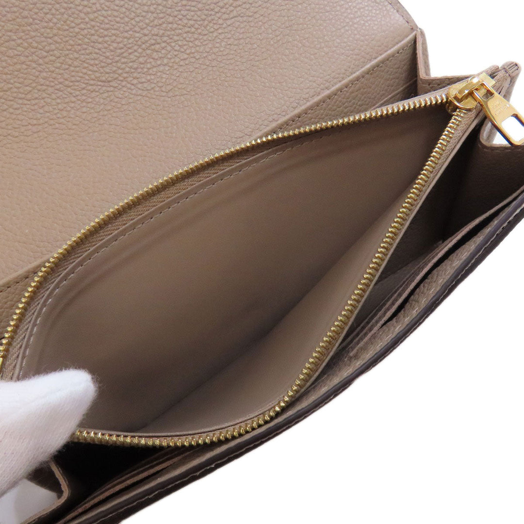 LOUIS VUITTON Long Wallet Purse M81049 Ann Platt beige Portefeuille・Sarah NM