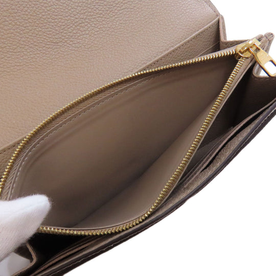 LOUIS VUITTON Long Wallet Purse M81049 Ann Platt beige Portefeuille・Sarah NM