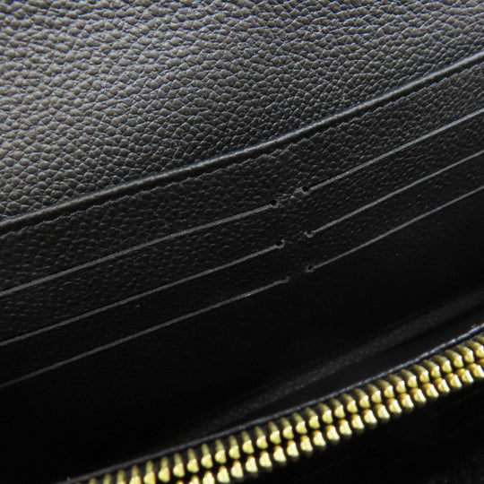 LOUIS VUITTON Long Wallet Purse M80496 Ann Platt black Portefeuille Sara Women Used Authentic