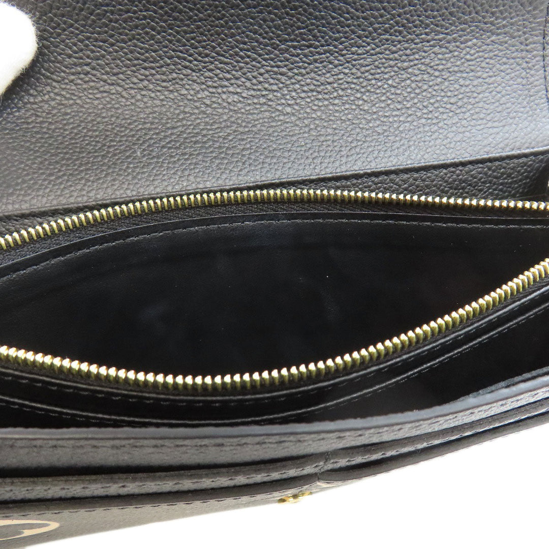 LOUIS VUITTON Long Wallet Purse M80496 Ann Platt black Portefeuille Sara Women Used Authentic