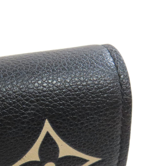 LOUIS VUITTON Long Wallet Purse M80496 Ann Platt black Portefeuille Sara Women Used Authentic