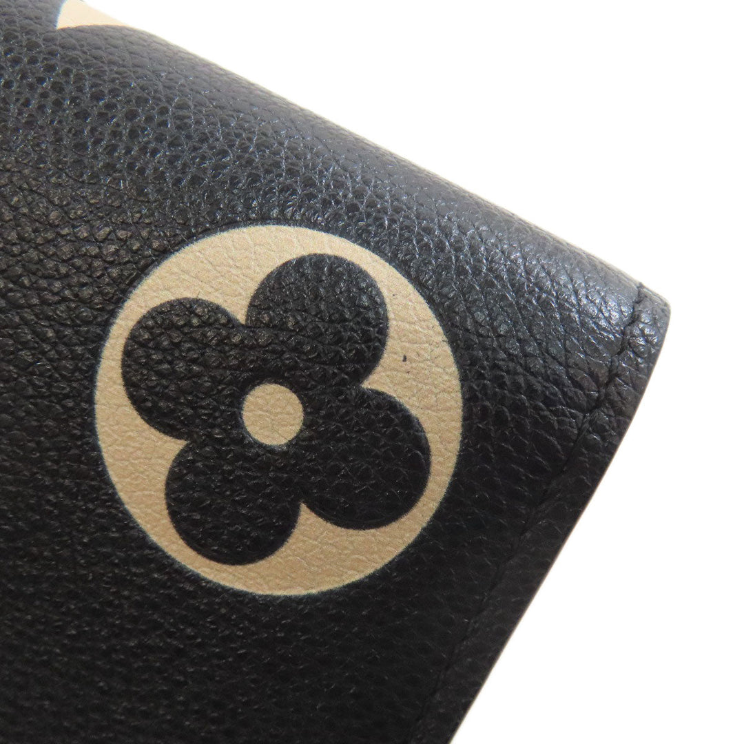 LOUIS VUITTON Long Wallet Purse M80496 Ann Platt black Portefeuille Sara Women Used Authentic