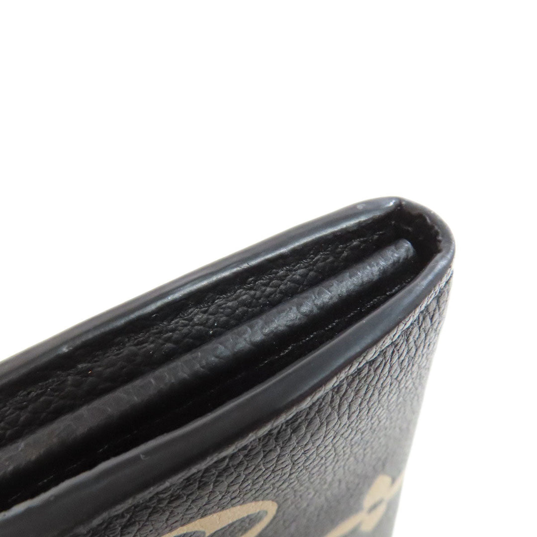 LOUIS VUITTON Long Wallet Purse M80496 Ann Platt black Portefeuille Sara Women Used Authentic